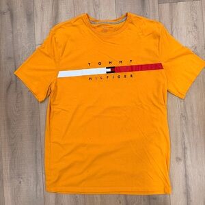 Tommy Hilfiger Men's Bright Orange Tee